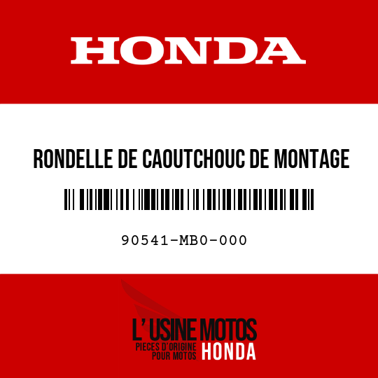 image de 90541-MB0-000 RONDELLE DE CAOUTCHOUC DE MONTAGE