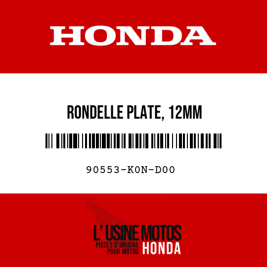 image de 90553-K0N-D00 RONDELLE PLATE, 12MM