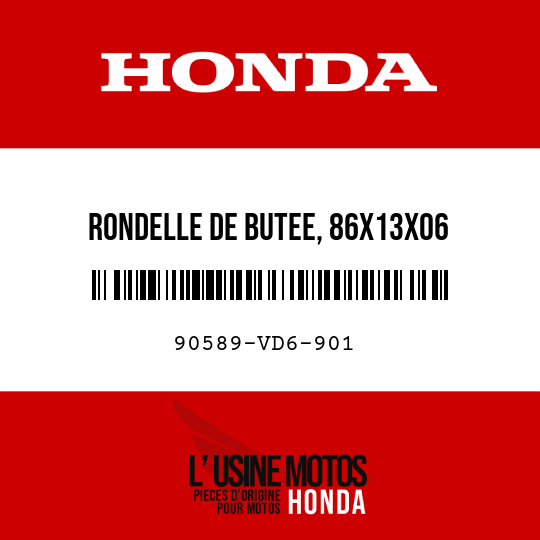 image de 90589-VD6-901 RONDELLE DE BUTEE, 86X13X06