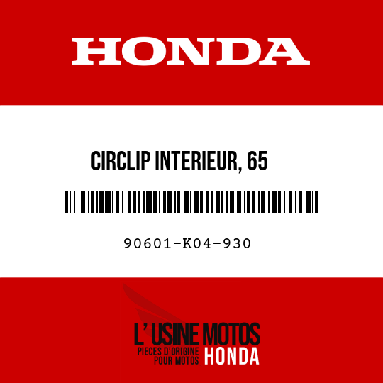 image de 90601-K04-930 CIRCLIP INTERIEUR, 65