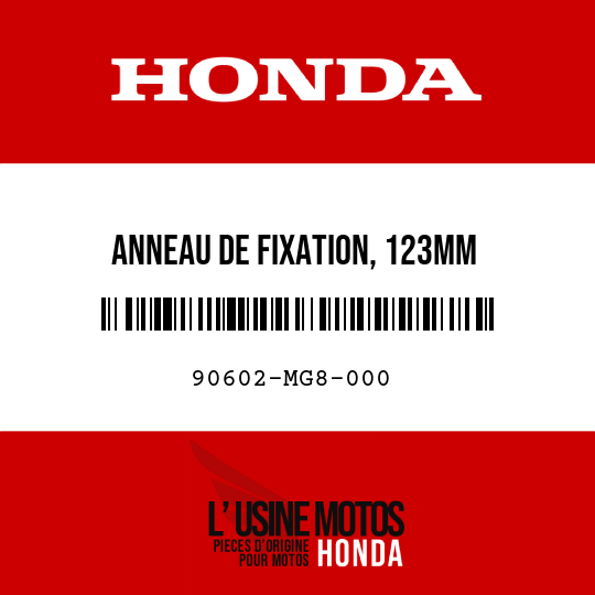 image de 90602-MG8-000 ANNEAU DE FIXATION, 123MM