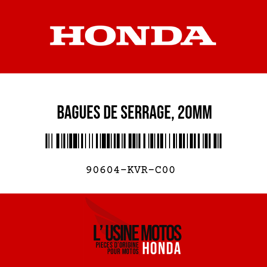 image de 90604-KVR-C00 BAGUES DE SERRAGE, 20MM