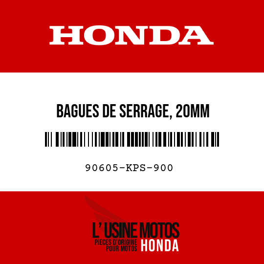 image de 90605-KPS-900 BAGUES DE SERRAGE, 20MM