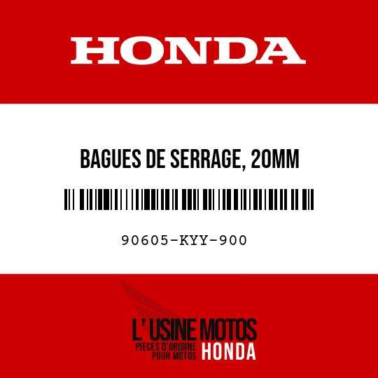 image de 90605-KYY-900 BAGUES DE SERRAGE, 20MM