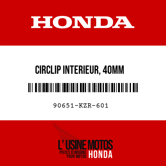 image de 90651-KZR-601 CIRCLIP INTERIEUR, 40MM