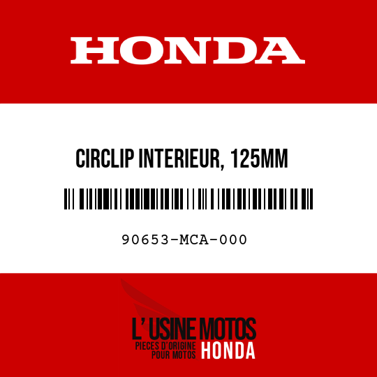 image de 90653-MCA-000 CIRCLIP INTERIEUR, 125MM