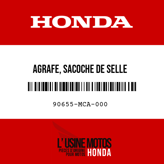 image de 90655-MCA-000 AGRAFE, SACOCHE DE SELLE