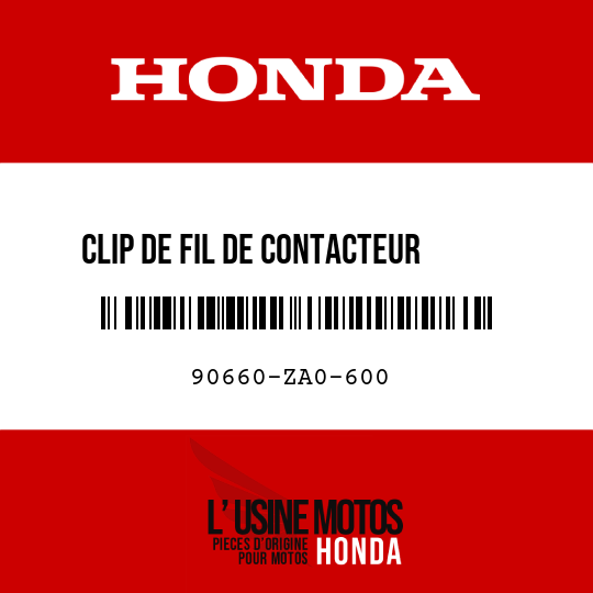 image de 90660-ZA0-600 CLIP DE FIL DE CONTACTEUR     D'ARRET DE MOTEUR
