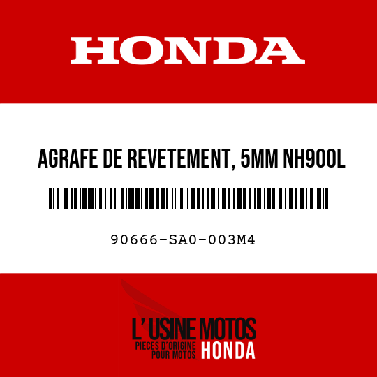 image de 90666-SA0-003M4 AGRAFE DE REVETEMENT, 5MM NH900L