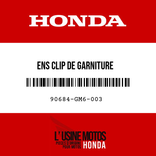 image de 90684-GM6-003 ENS CLIP DE GARNITURE