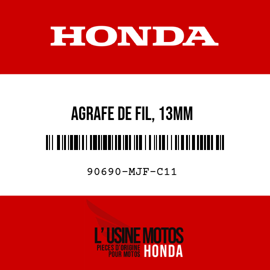 image de 90690-MJF-C11 AGRAFE DE FIL, 13MM