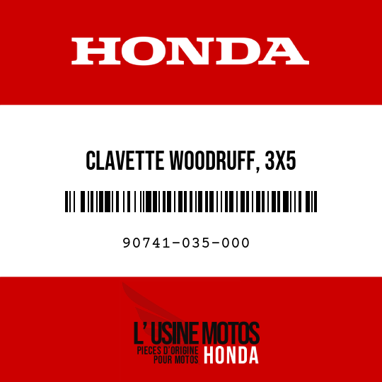 image de 90741-035-000 CLAVETTE WOODRUFF, 3X5