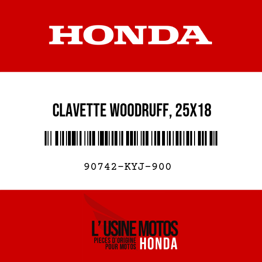 image de 90742-KYJ-900 CLAVETTE WOODRUFF, 25X18
