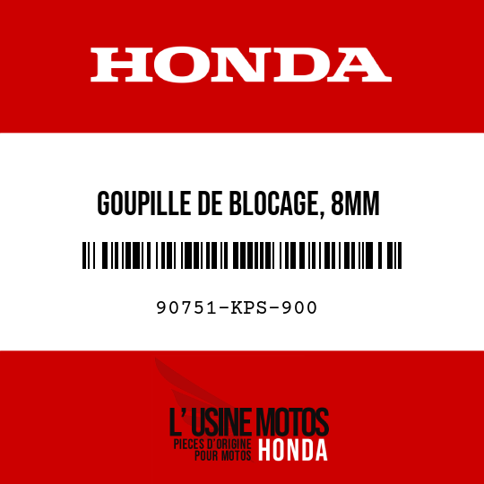 image de 90751-KPS-900 GOUPILLE DE BLOCAGE, 8MM