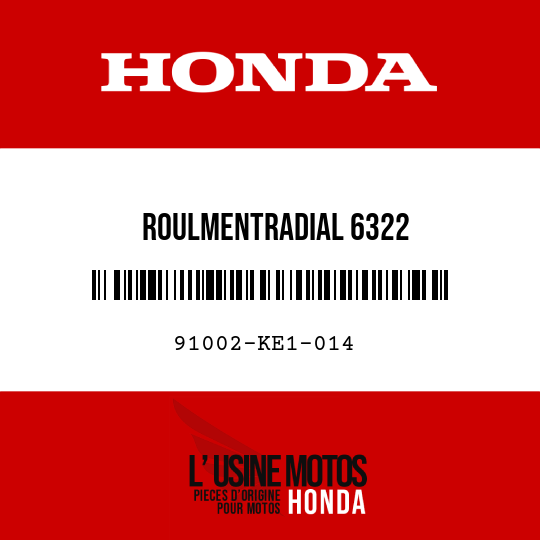 image de 91002-KE1-014 ROULMENTRADIAL 6322