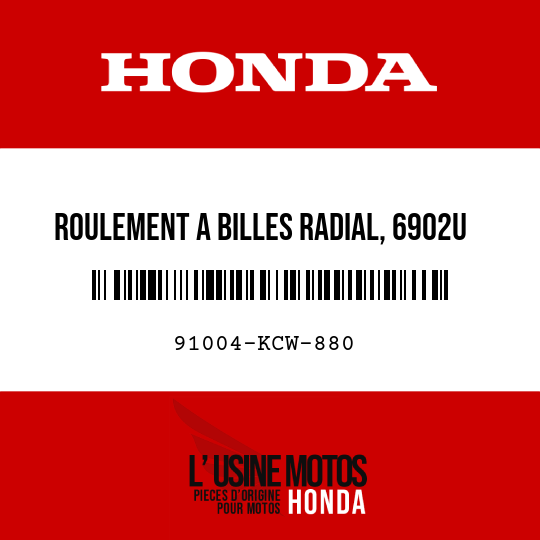 image de 91004-KCW-880 ROULEMENT A BILLES RADIAL, 6902U