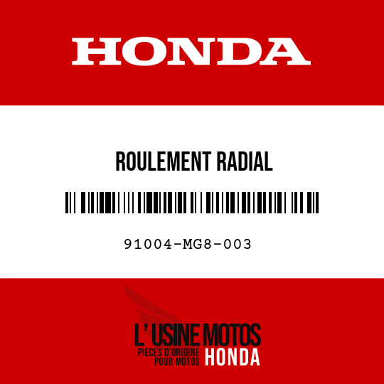 image de 91004-MG8-003 ROULEMENT RADIAL