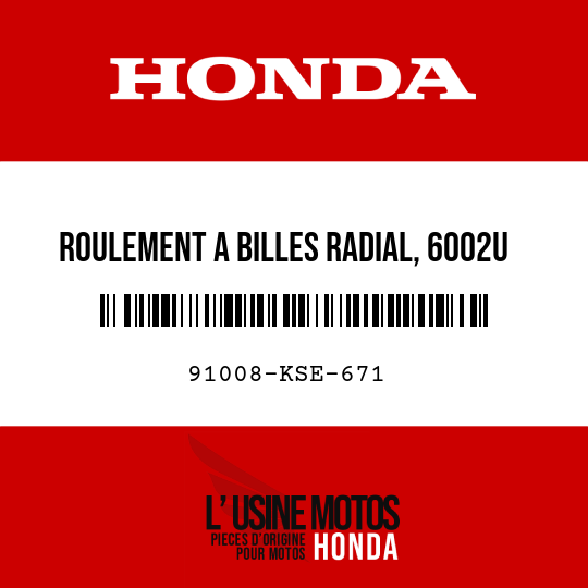 image de 91008-KSE-671 ROULEMENT A BILLES RADIAL, 6002U