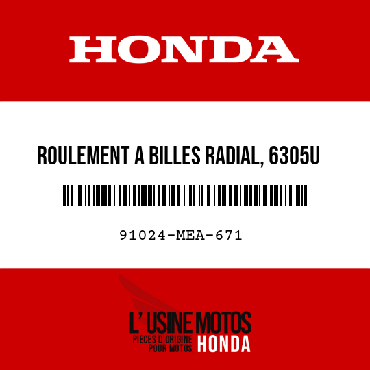 image de 91024-MEA-671 ROULEMENT A BILLES RADIAL, 6305U