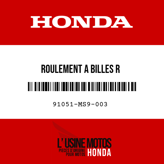 image de 91051-MS9-003 ROULEMENT A BILLES R