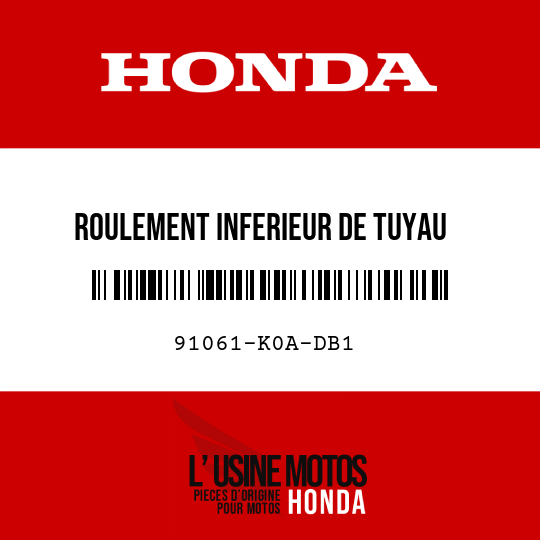 image de 91061-K0A-DB1 ROULEMENT INFERIEUR DE TUYAU  PRINCIPAL (FAG)