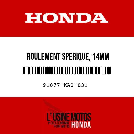 image de 91077-KA3-831 ROULEMENT SPERIQUE, 14MM