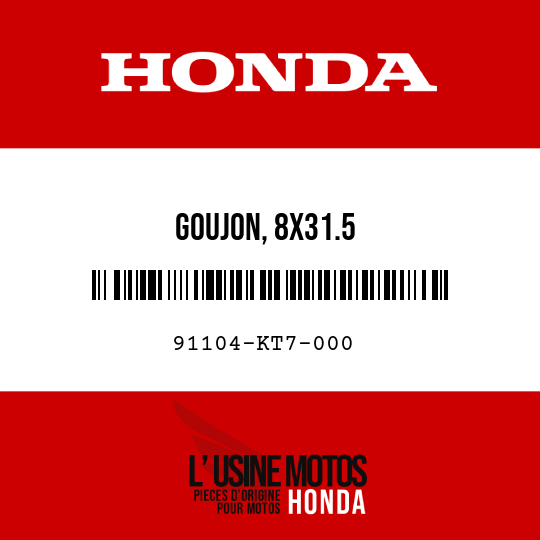 image de 91104-KT7-000 GOUJON, 8X31.5