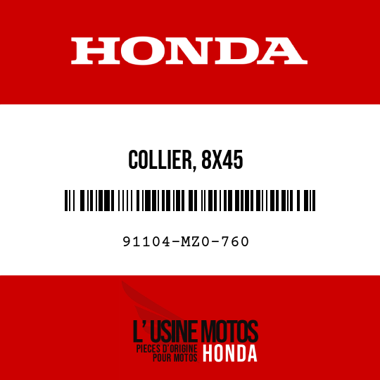 image de 91104-MZ0-760 COLLIER, 8X45