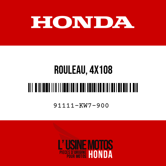 image de 91111-KW7-900 ROULEAU, 4X108