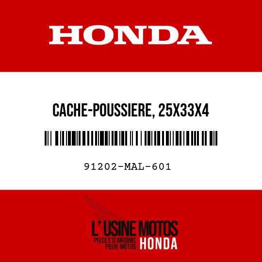 image de 91202-MAL-601 CACHE-POUSSIERE, 25X33X4