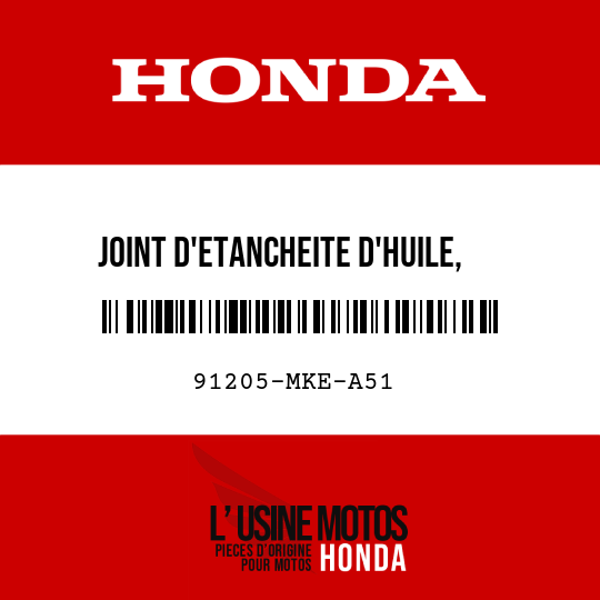 image de 91205-MKE-A51 JOINT D'ETANCHEITE D'HUILE, 12X18X35