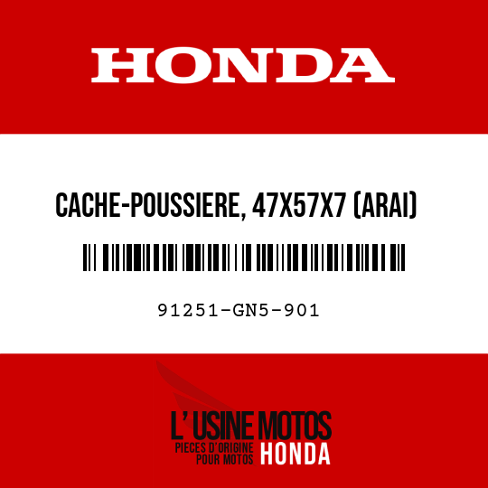 image de 91251-GN5-901 CACHE-POUSSIERE, 47X57X7 (ARAI)
