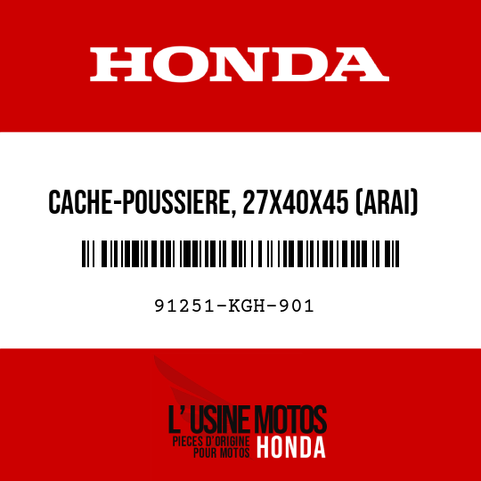 image de 91251-KGH-901 CACHE-POUSSIERE, 27X40X45 (ARAI)