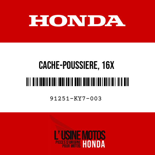 image de 91251-KY7-003 CACHE-POUSSIERE, 16X