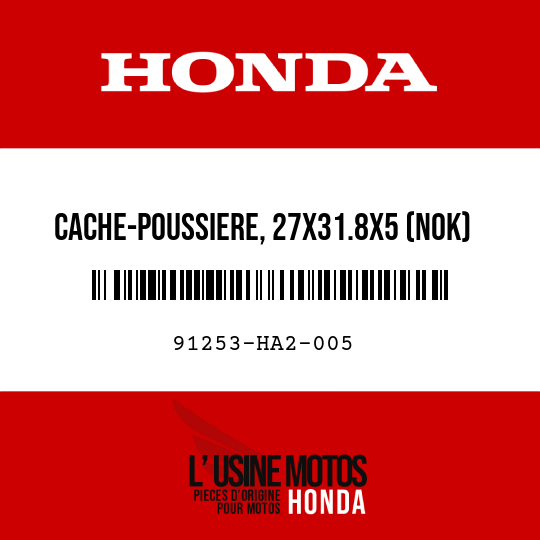 image de 91253-HA2-005 CACHE-POUSSIERE, 27X31.8X5 (NOK)