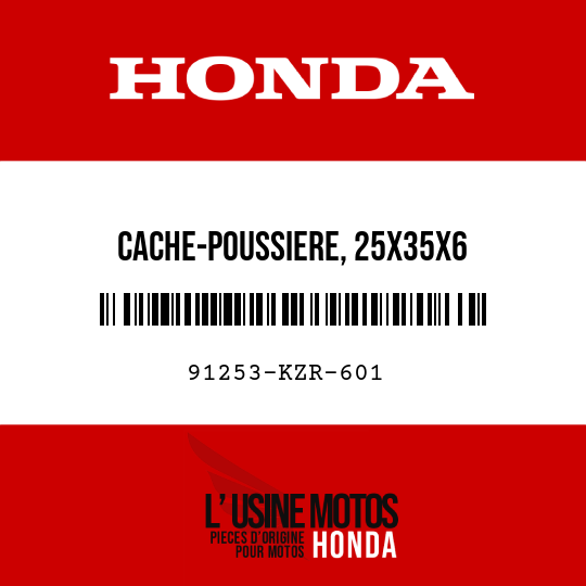 image de 91253-KZR-601 CACHE-POUSSIERE, 25X35X6