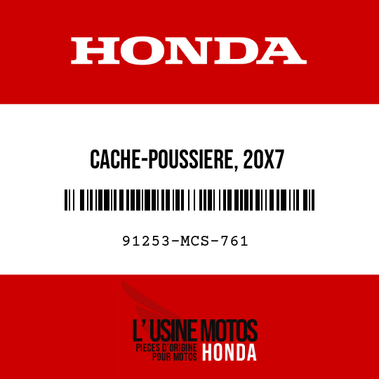 image de 91253-MCS-761 CACHE-POUSSIERE, 20X7