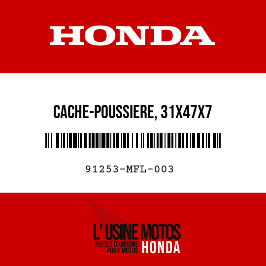 image de 91253-MFL-003 CACHE-POUSSIERE, 31X47X7