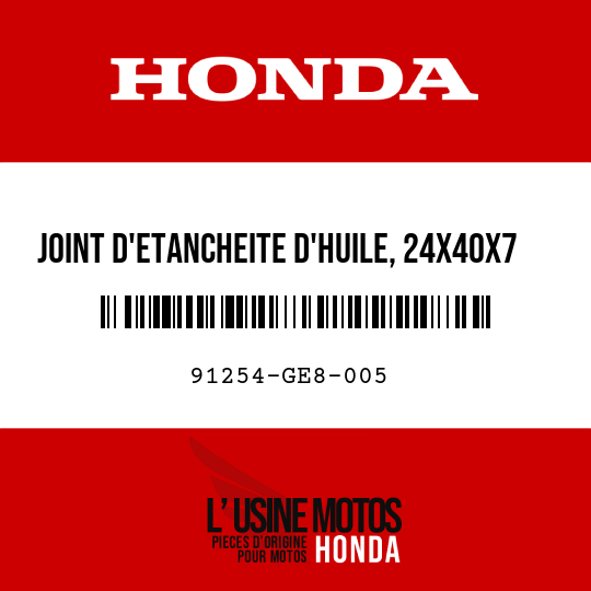 image de 91254-GE8-005 JOINT D'ETANCHEITE D'HUILE, 24X40X7