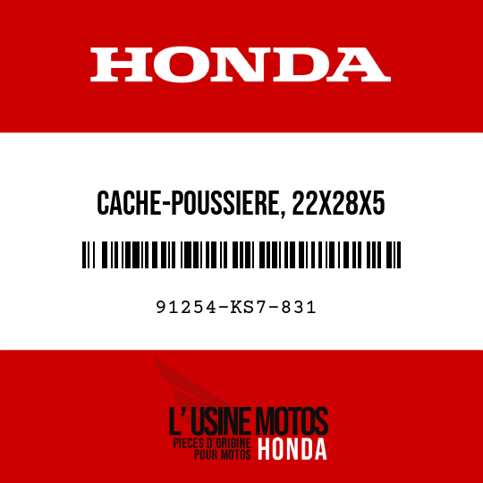 image de 91254-KS7-831 CACHE-POUSSIERE, 22X28X5