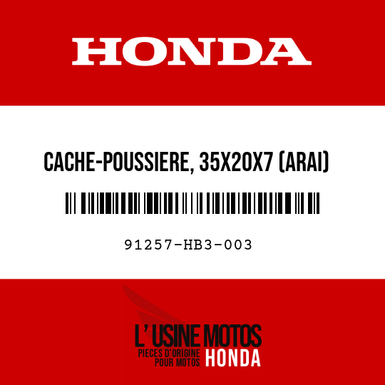 image de 91257-HB3-003 CACHE-POUSSIERE, 35X20X7 (ARAI)