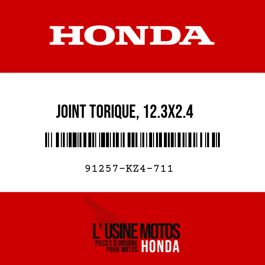 image de 91257-KZ4-711 JOINT TORIQUE, 12.3X2.4