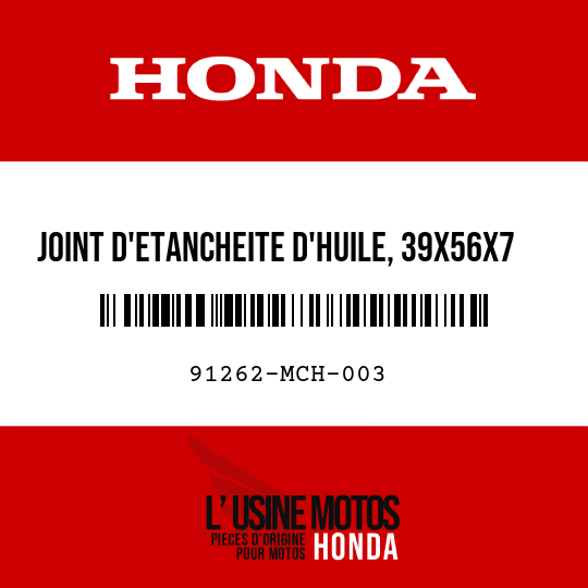 image de 91262-MCH-003 JOINT D'ETANCHEITE D'HUILE, 39X56X7