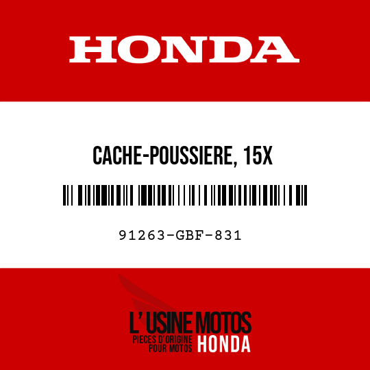 image de 91263-GBF-831 CACHE-POUSSIERE, 15X