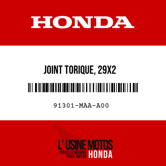 image de 91301-MAA-A00 JOINT TORIQUE, 29X2
