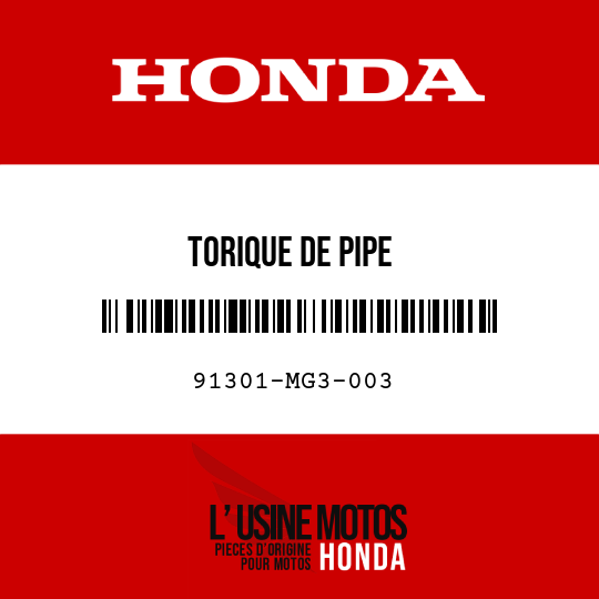 image de 91301-MG3-003 TORIQUE DE PIPE