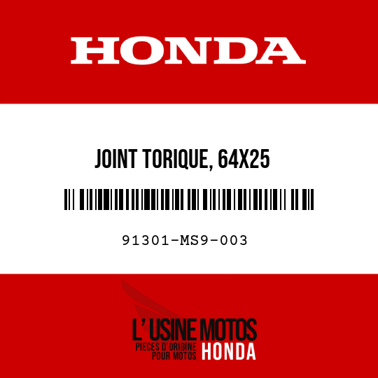 image de 91301-MS9-003 JOINT TORIQUE, 64X25