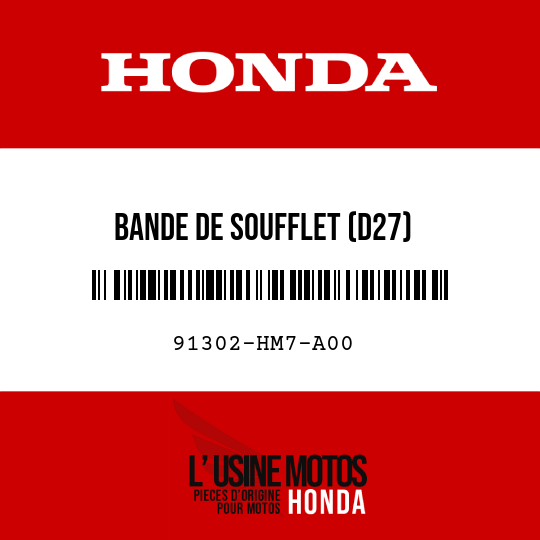 image de 91302-HM7-A00 BANDE DE SOUFFLET (D27)