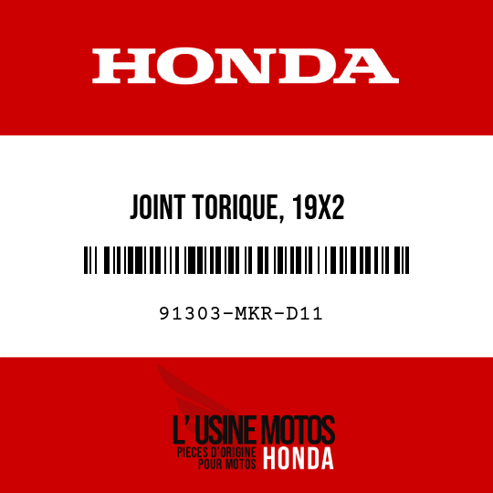 image de 91303-MKR-D11 JOINT TORIQUE, 19X2