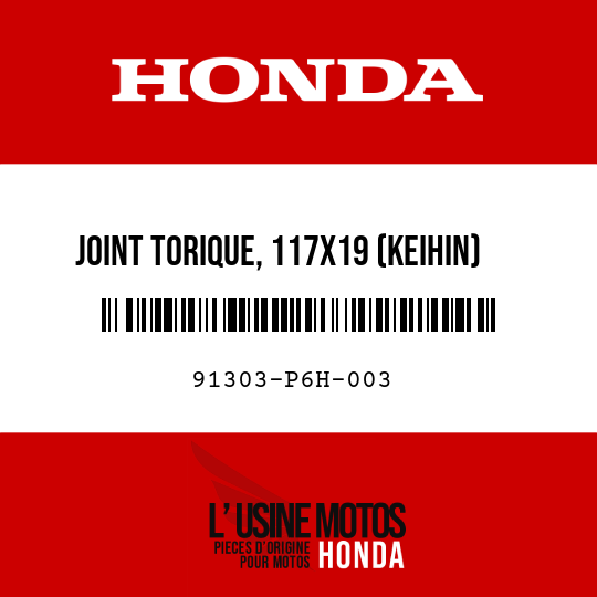 image de 91303-P6H-003 JOINT TORIQUE, 117X19 (KEIHIN)